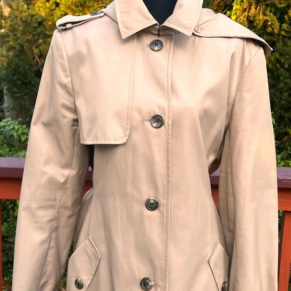 ❤️🔥LAUREN RALPH ❤️🔥LAUREN BEIGE TRENCH COAT SIZE X-LARGE - Picture 6 of 16
